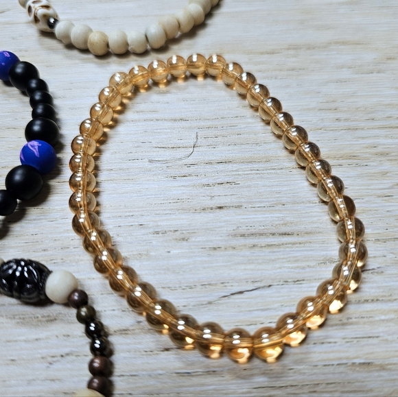 Terra Moda - Trio of Beaded Bracelets in Muted Autumn colors, Size Large (9.5") - Picture 3 of 6